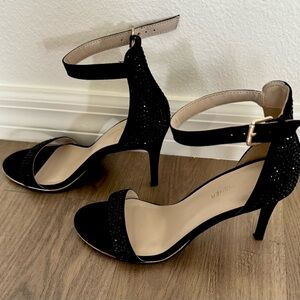 Elegant Black Ankle Strap Heels